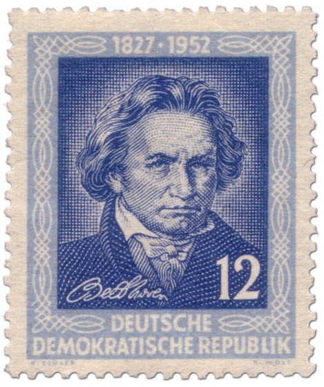 Stamp: 125. Todestag von Ludwig van Beethoven