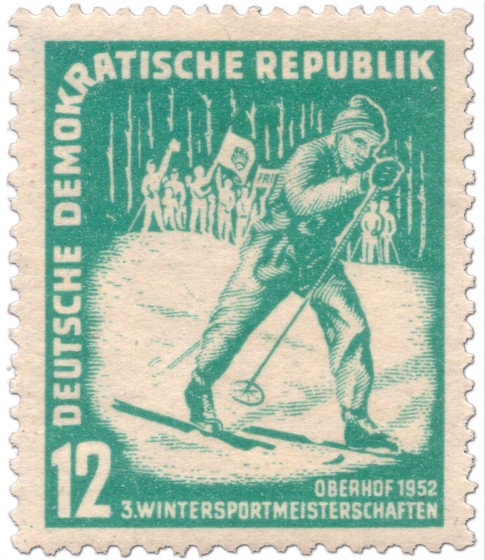 Stamp: Skilangläufer - Oberhof 1952