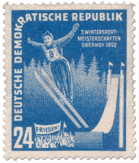 Stamp: Skisprung Oberhof 1952