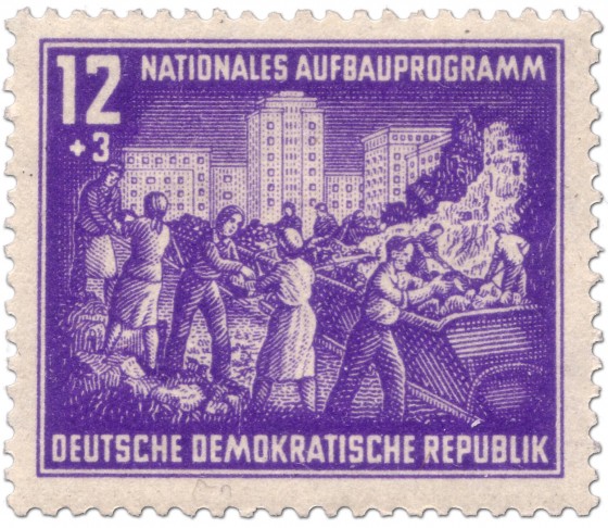 Stamp: Stalinallee Schuttabbau Aufbauprogramm